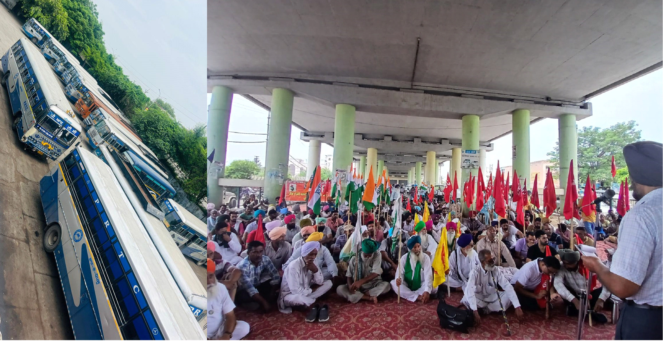 Central Trade Unions held a massive rally in Patiala as part of the nationwide strike, protesting against government policies.